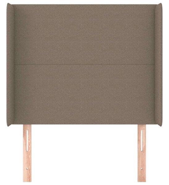 VidaXL tópszínű szövet fejtámla szárnyakkal 93x16x118/128 cm