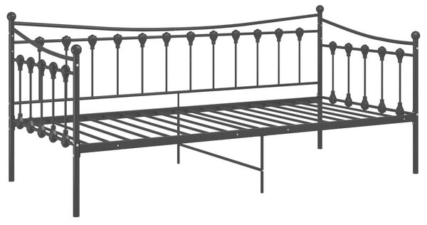 VidaXL Kanapéágy - Fém - Fekete - 90x200 cm