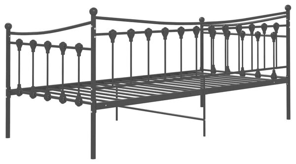 VidaXL Kanapéágy - Fém - Fekete - 90x200 cm
