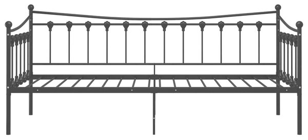 VidaXL Kanapéágy - Fém - Fekete - 90x200 cm