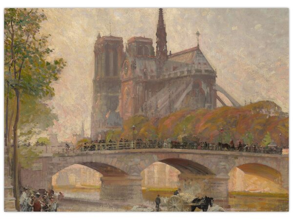 Kép - Robert William Vonnoh, Notre Dame de Paris, reprodukciók (70x50 cm)
