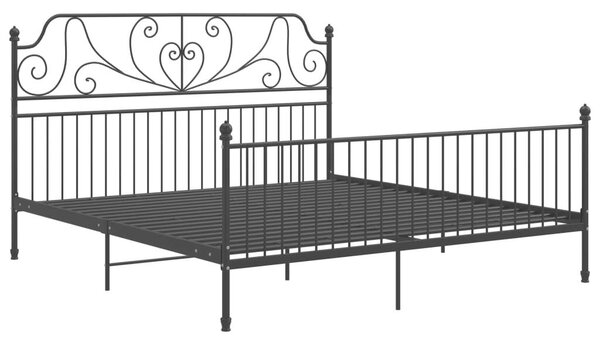 VidaXL fekete fém ágykeret 200 x 200 cm