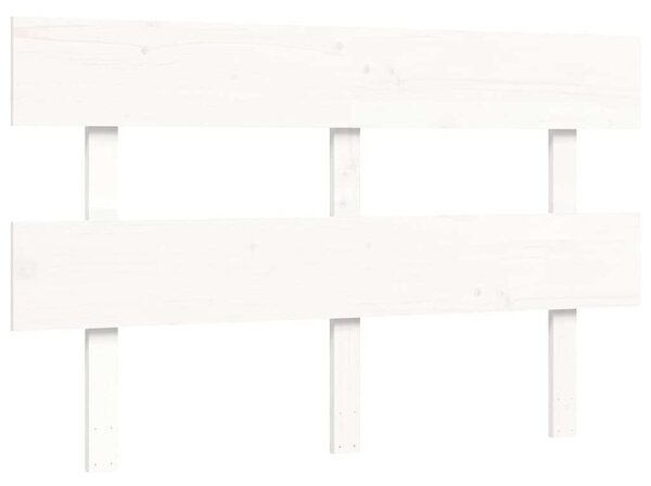 VidaXL Fehér Fenyőfa Ágykeret - Fejtámlával - 120x200 cm