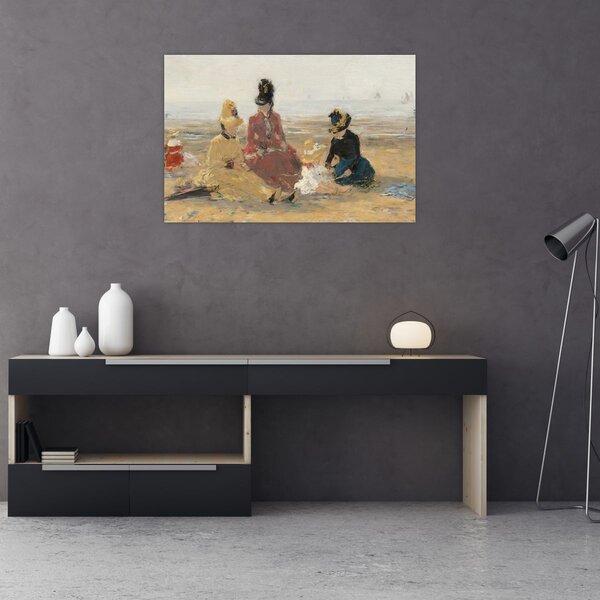 Kép - Eugène Boudin, On the Beach, Trouville, reprodukciók (90x60 cm)