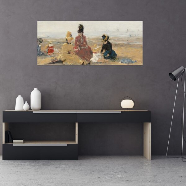 Kép - Eugène Boudin, On the Beach, Trouville, reprodukciók (120x50 cm)