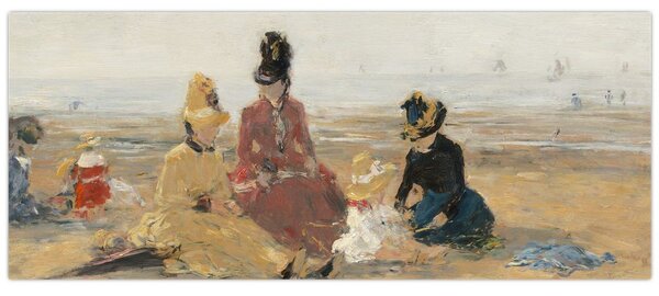 Kép - Eugène Boudin, On the Beach, Trouville, reprodukciók (120x50 cm)
