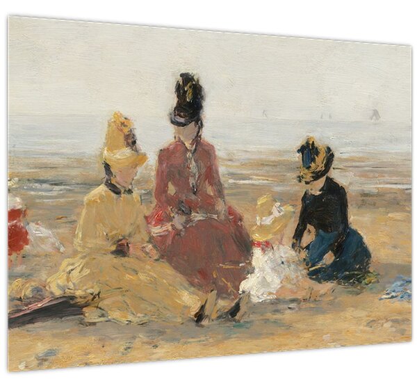 Kép - Eugène Boudin, On the Beach, Trouville, reprodukciók (70x50 cm)