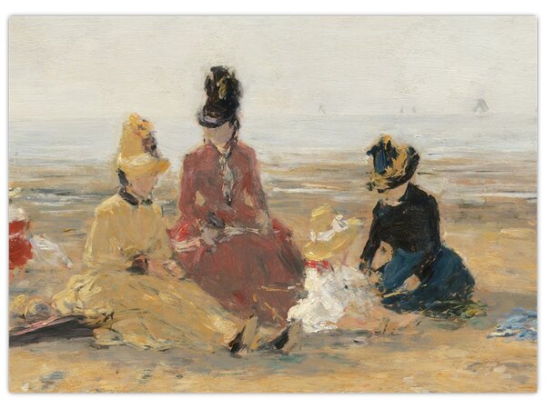 Kép - Eugène Boudin, On the Beach, Trouville, reprodukciók (70x50 cm)