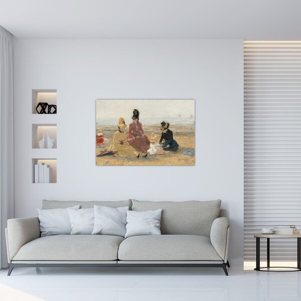 Kép - Eugène Boudin, On the Beach, Trouville, reprodukciók (90x60 cm)