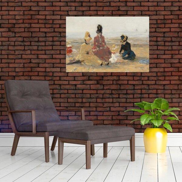 Kép - Eugène Boudin, On the Beach, Trouville, reprodukciók (90x60 cm)
