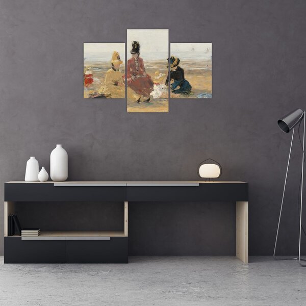 Kép - Eugène Boudin, On the Beach, Trouville, reprodukciók (90x60 cm)