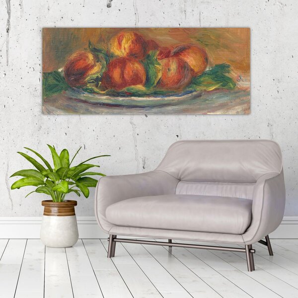 Kép - Auguste Renoir, Peaches on a Plate, reprodukciók (120x50 cm)