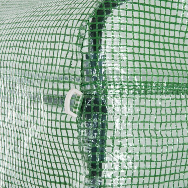 Kerti üvegház, acél/polietilén, ajtó/guruló ablakok, 450 x 300 x 200 cm, zöld
