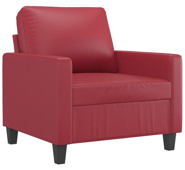 Bordó műbőr kanapéfotel 60 cm