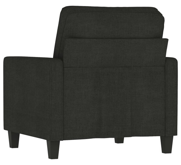 Fekete szövet kanapéfotel 60 cm