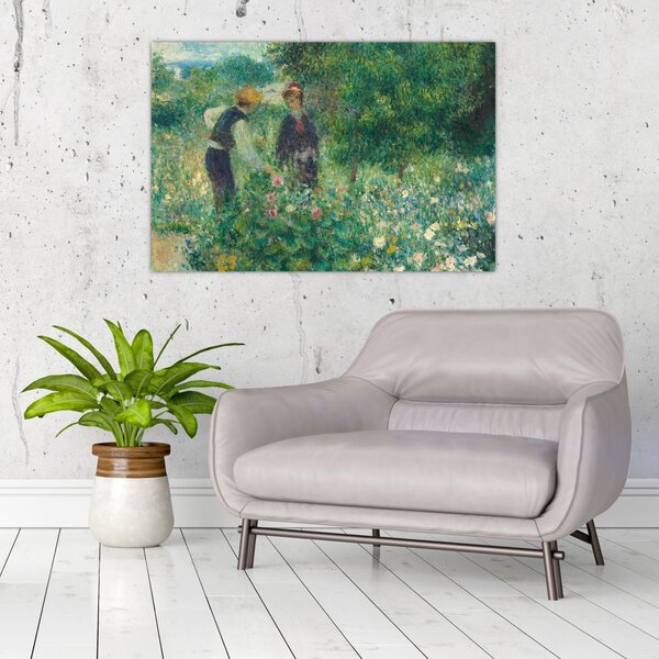 Kép - Auguste Renoir, Picking Flowers, reprodukciók (90x60 cm)