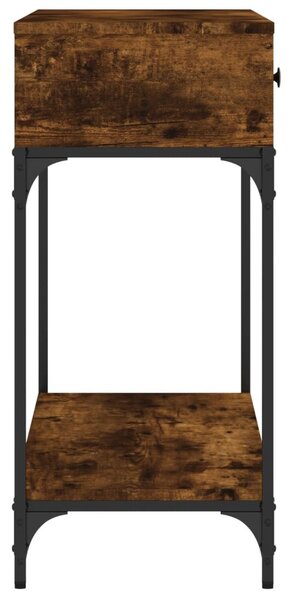Füstös tölgy színű szerelt fa tálalóasztal 100 x 34,5 x 75 cm