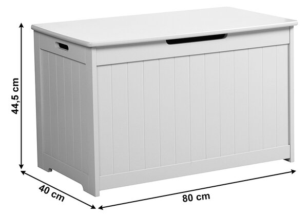 KONDELA Tárolódoboz, fehér, KORDELIA