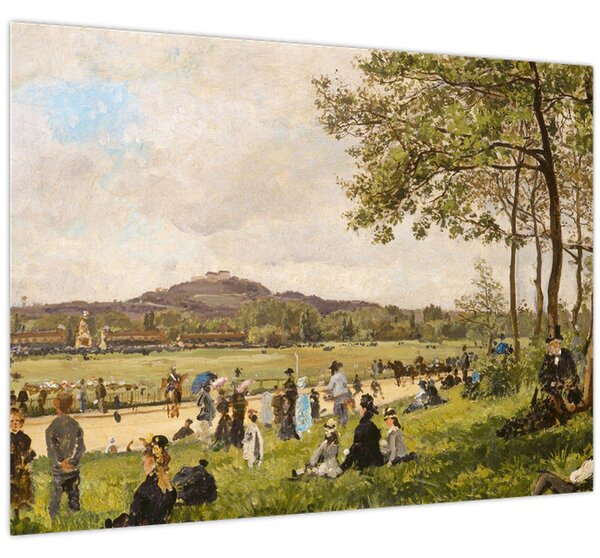 Kép - French 19th Century, Race Course at Longchamps, reprodukciók (70x50 cm)