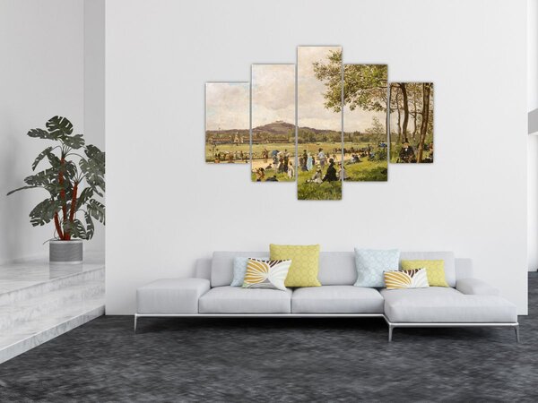 Kép - French 19th Century, Race Course at Longchamps, reprodukciók (150x105 cm)