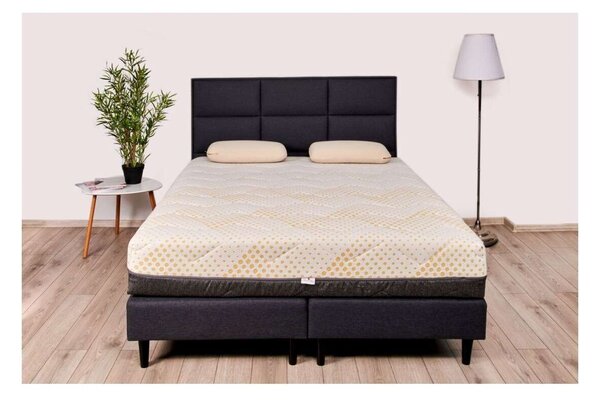 Best Sleep Ortopéd matrac, Yellow Diamond, 70x200x29 cm, 20+4+4+1, Poliuretán hab, latex hideg gél, hipoallergén, steppelt fedél, levehető, közepes szilárdság