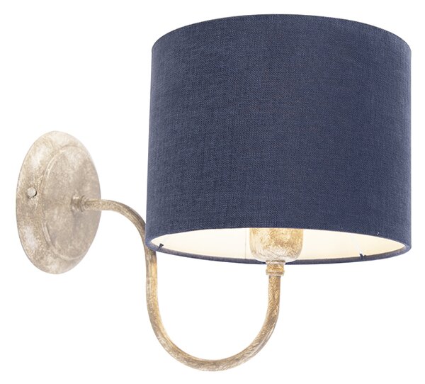 Fali lámpa hengerfedél 20 cm bézs, kék - Combi Classic