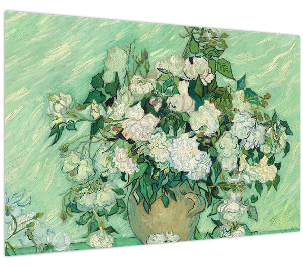 Kép - Vincent van Gogh, Roses, reprodukciók (90x60 cm)