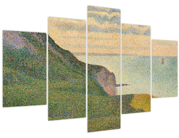 Kép - Georges Seurat, Seascape at Port-en-Bessin, Normandy, reprodukciók (150x105 cm)