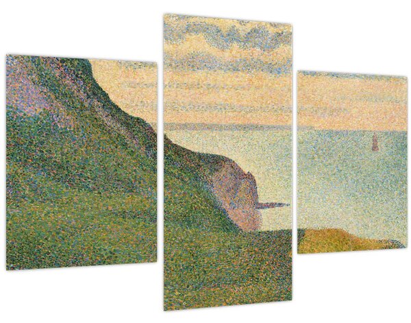 Kép - Georges Seurat, Seascape at Port-en-Bessin, Normandy, reprodukciók (90x60 cm)