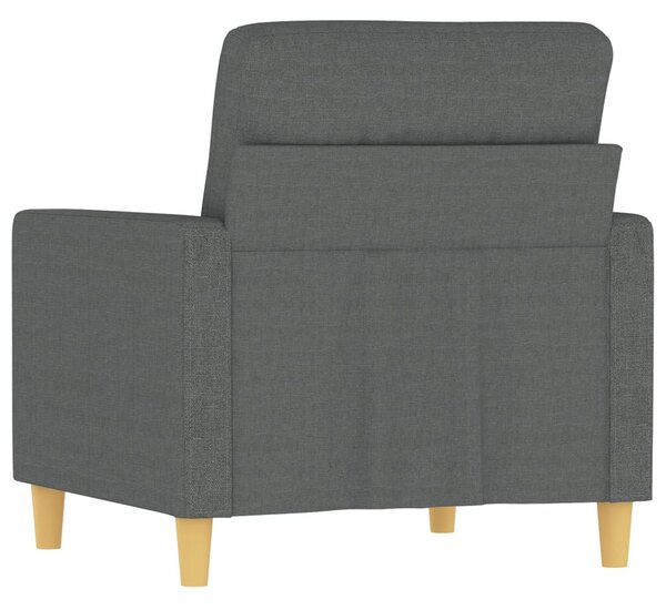 Sötétszürke szövet kanapéfotel 60 cm