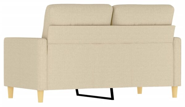 Kétszemélyes krémszínű szövetkanapé 120 cm