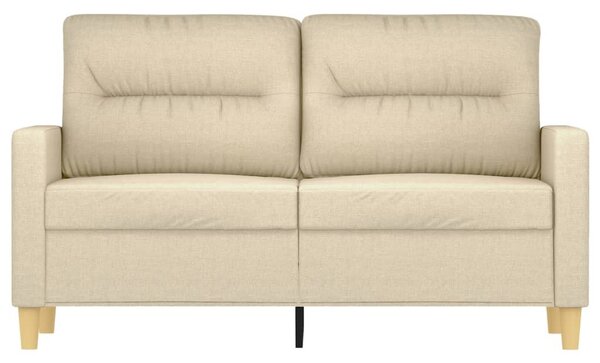 Kétszemélyes krémszínű szövetkanapé 120 cm
