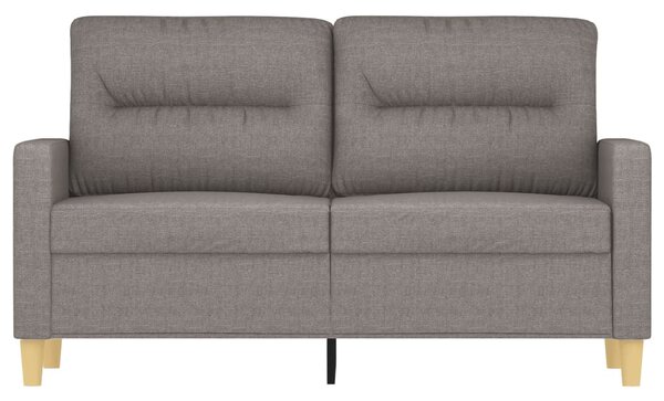 Kétszemélyes fekete szövetkanapé 120 cm