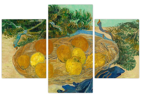 Kép - Vincent van Gogh, Still Life of Oranges and Lemons with Blue Gloves, reprodukciók (90x60 cm)