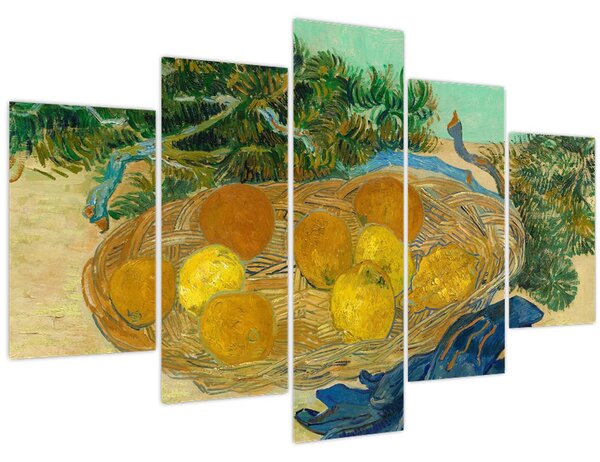 Kép - Vincent van Gogh, Still Life of Oranges and Lemons with Blue Gloves, reprodukciók (150x105 cm)