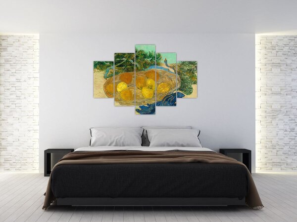 Kép - Vincent van Gogh, Still Life of Oranges and Lemons with Blue Gloves, reprodukciók (150x105 cm)