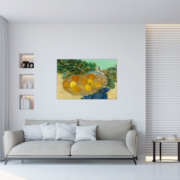 Kép - Vincent van Gogh, Still Life of Oranges and Lemons with Blue Gloves, reprodukciók (90x60 cm)