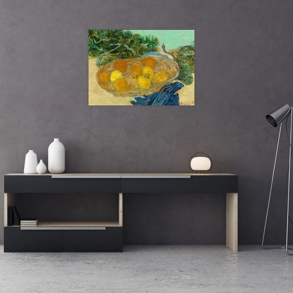 Kép - Vincent van Gogh, Still Life of Oranges and Lemons with Blue Gloves, reprodukciók (70x50 cm)