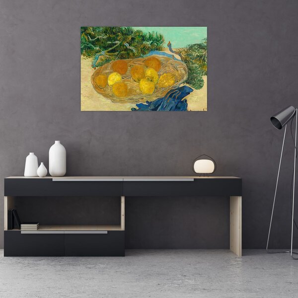 Kép - Vincent van Gogh, Still Life of Oranges and Lemons with Blue Gloves, reprodukciók (90x60 cm)