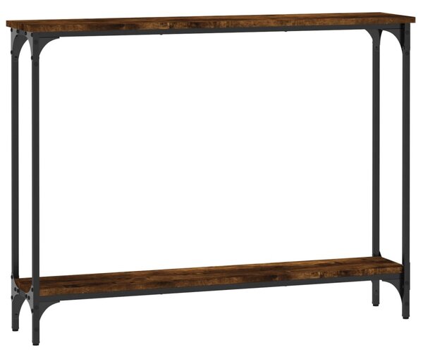 Füstös tölgy színű szerelt fa tálalóasztal 100x22,5x75 cm