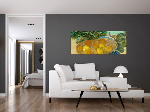 Kép - Vincent van Gogh, Still Life of Oranges and Lemons with Blue Gloves, reprodukciók (120x50 cm)