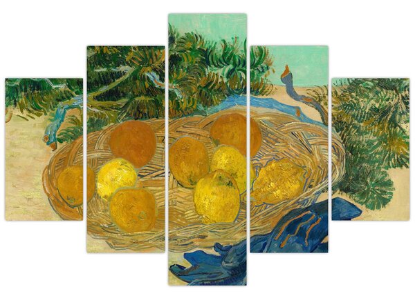 Kép - Vincent van Gogh, Still Life of Oranges and Lemons with Blue Gloves, reprodukciók (150x105 cm)