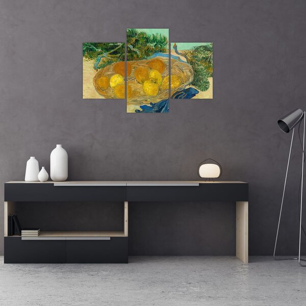 Kép - Vincent van Gogh, Still Life of Oranges and Lemons with Blue Gloves, reprodukciók (90x60 cm)