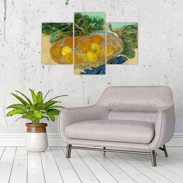Kép - Vincent van Gogh, Still Life of Oranges and Lemons with Blue Gloves, reprodukciók (90x60 cm)