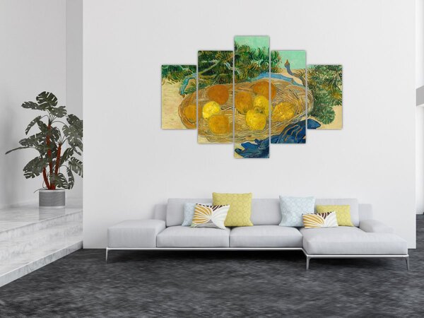 Kép - Vincent van Gogh, Still Life of Oranges and Lemons with Blue Gloves, reprodukciók (150x105 cm)