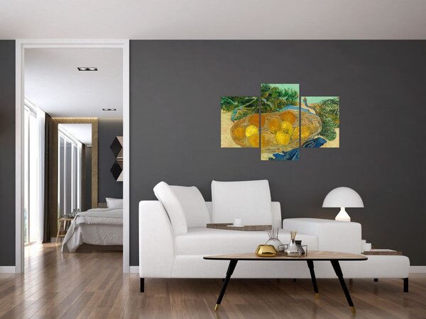 Kép - Vincent van Gogh, Still Life of Oranges and Lemons with Blue Gloves, reprodukciók (90x60 cm)
