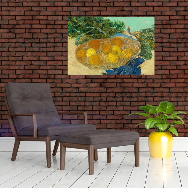 Kép - Vincent van Gogh, Still Life of Oranges and Lemons with Blue Gloves, reprodukciók (90x60 cm)