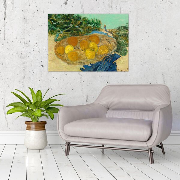 Kép - Vincent van Gogh, Still Life of Oranges and Lemons with Blue Gloves, reprodukciók (70x50 cm)