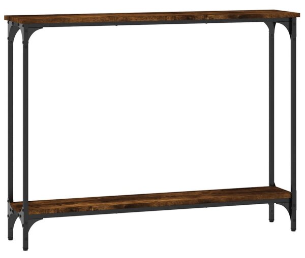 Füstös tölgy színű szerelt fa tálalóasztal 100x22,5x75 cm