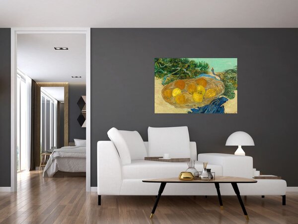 Kép - Vincent van Gogh, Still Life of Oranges and Lemons with Blue Gloves, reprodukciók (90x60 cm)
